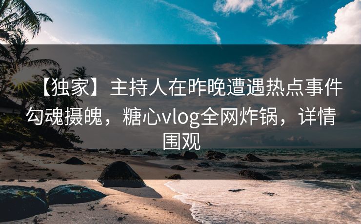 【独家】主持人在昨晚遭遇热点事件勾魂摄魄,糖心vlog全网炸锅,详情围观 【独家】主持人在昨晚遭遇热点事件勾魂摄魄,糖心vlog全网炸锅,详情围观